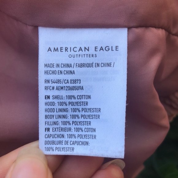 American Eagle Small Blush Corduroy Puffer Coat - Picture 5 of 9